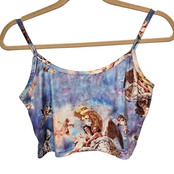 Women's Cherub Blue Cami Strappy Crop Top M - Picture 4 of 10